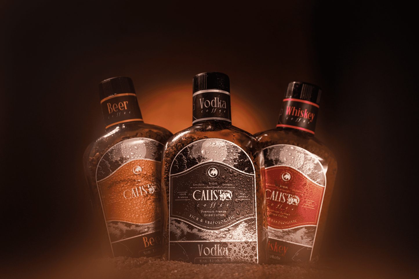 High Voltage Pack – 3 Jar Coffee Bundle (Beer, Vodka and Whiskey Flavor)- Non-Alcoholic