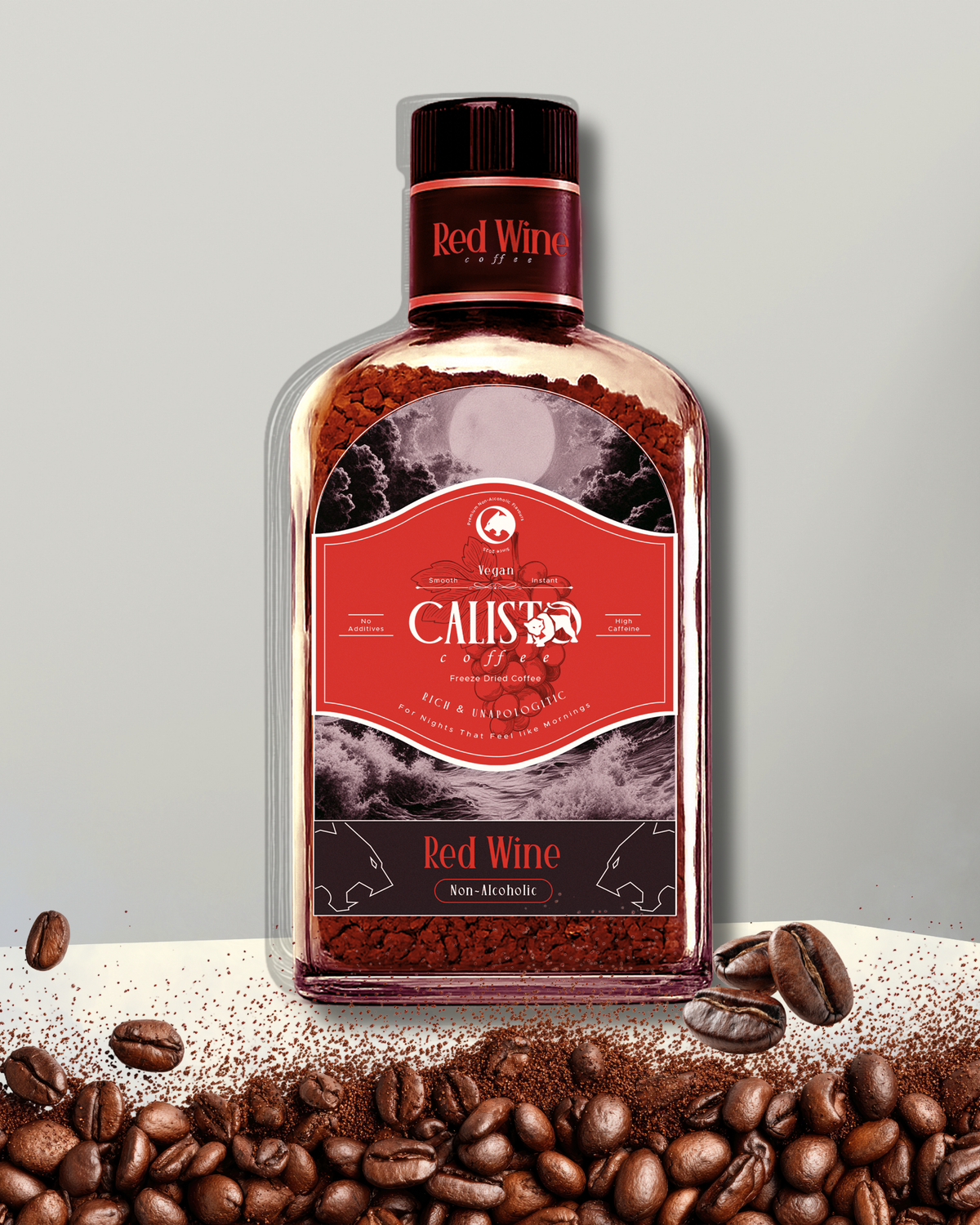 Red Wine Rush - Non-Alcoholic Rich, smooth and intriguingly bold Coffee | Red Wine  Flavored Coffee | 100% Non Alcoholic