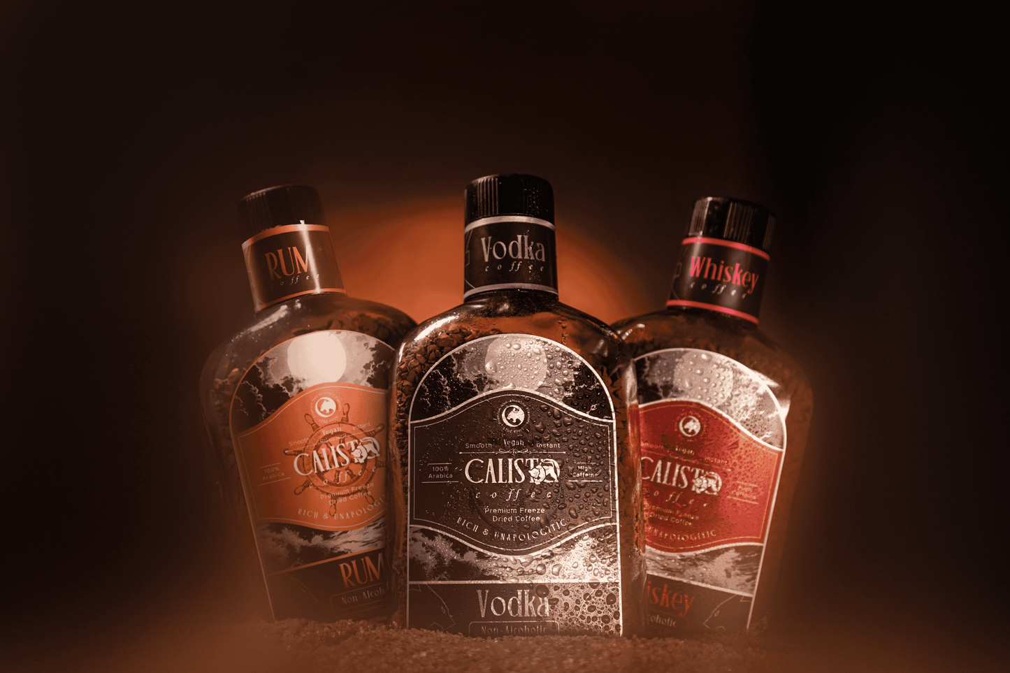 The Midnight Pack – 3 Jar Coffee Bundle (Rum, Vodka and Whiskey Flavor)