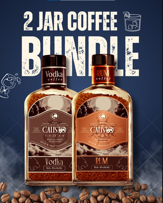 Flame & Frost Duo- 2 Jar Coffee Bundle (Rum and Vodka)- Non-Alcoholic